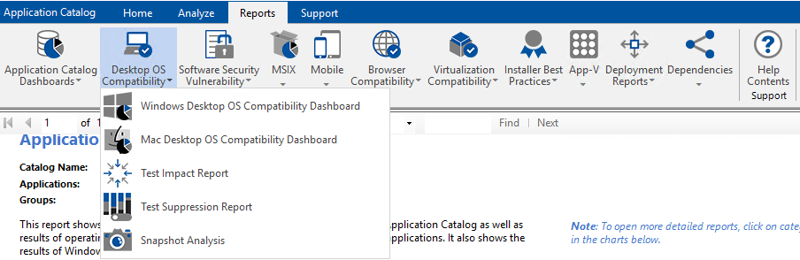 AdminStudio Report Groups