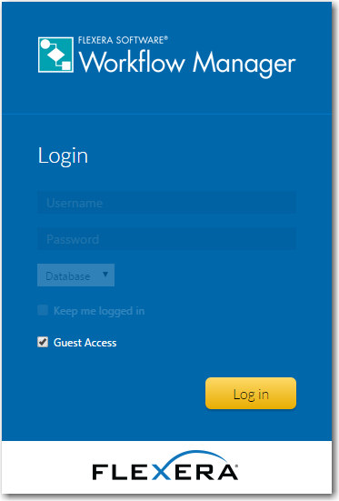Logging in Using Guest Access Option